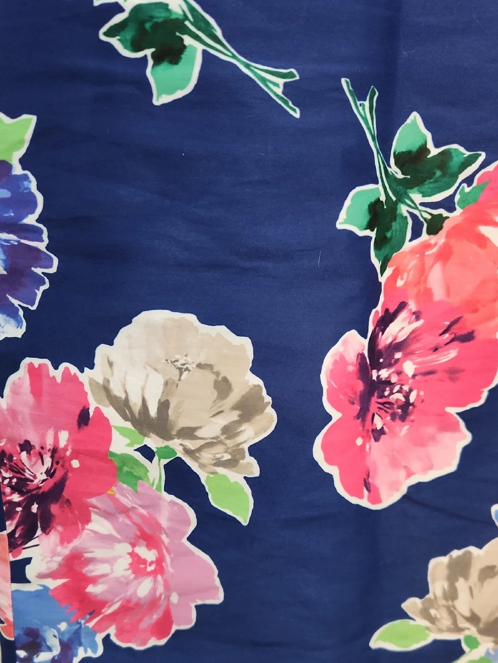 kate spade Navy Floral Pencil Skirt with Pink & Blue Blooms